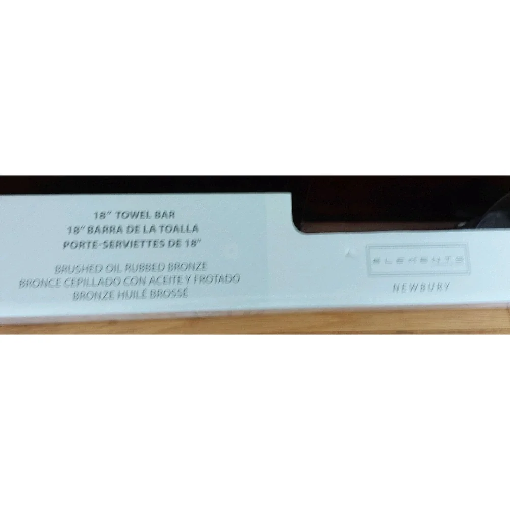 BATHROOM TOWEL BAR 18 INCH oil rubbed bronze Newbury ELEMENTS BHE3-03DBAC-R - Picture 3 of 4